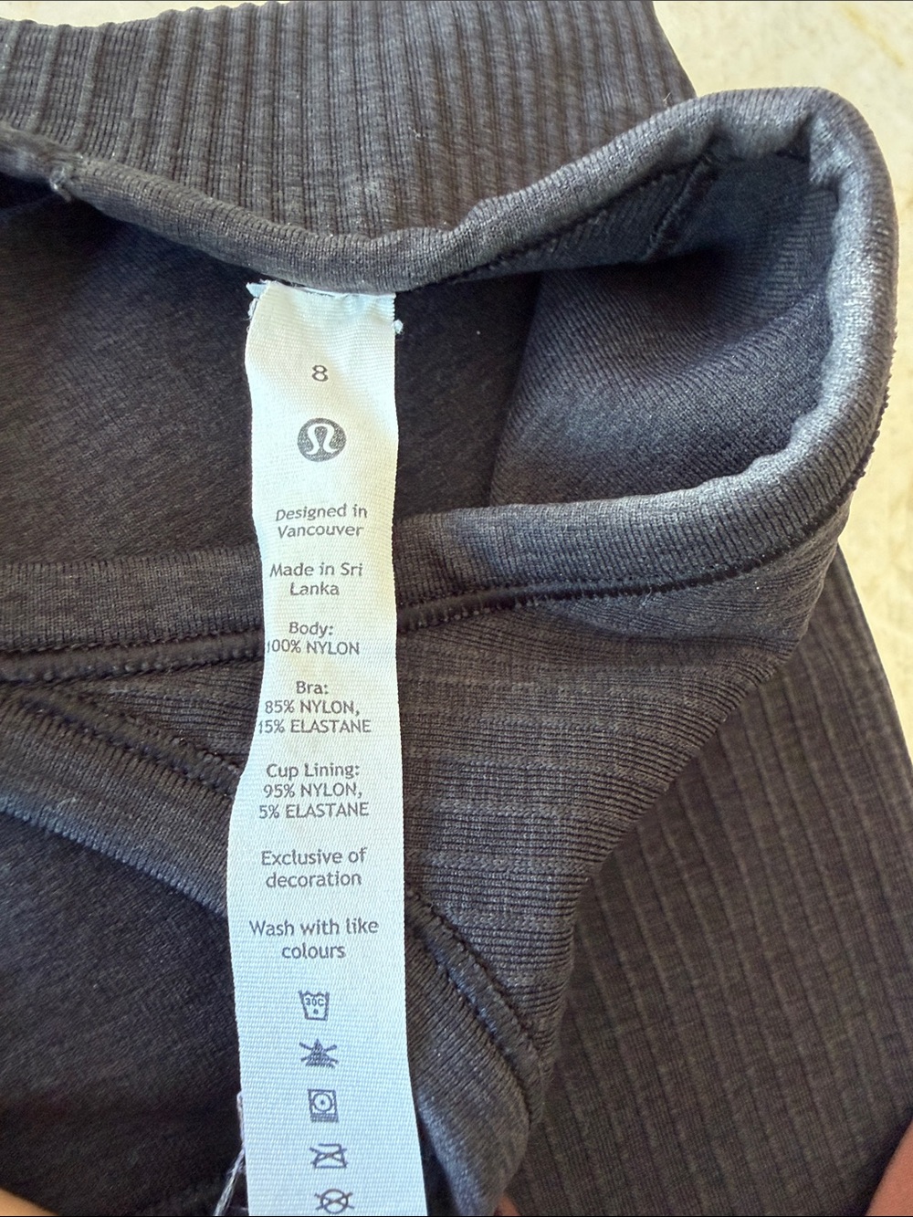 lululemon athletica Ribbed Racerback Tank - Black - Picture 2 of 4